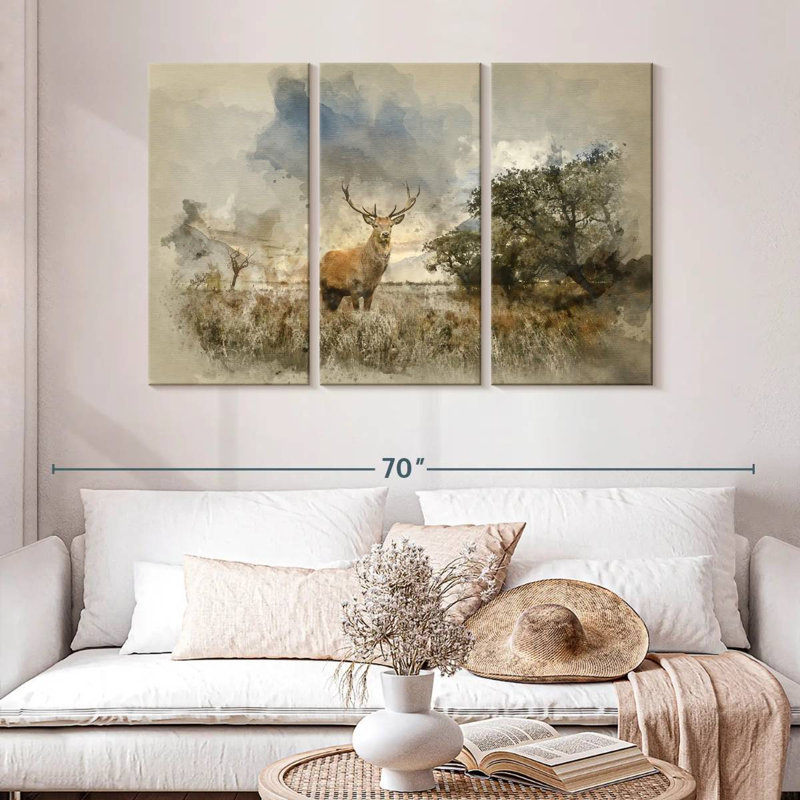 Peinture à l'aquarelle Brampt, H 32 po x l 50 po
