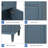 Durable Modern Vanities With Storage, Solid Wood Mdf Cabinet, Blue Gray