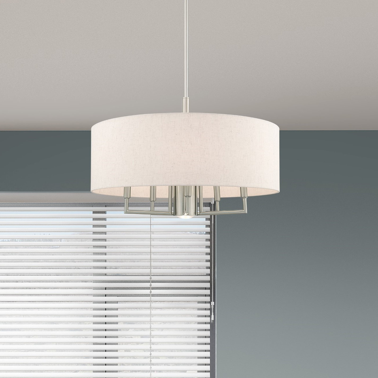 Flaire 6-Light Chandelier, Brushed Nickel