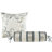 5 Piece Queen Bedspread - , Teal Throw Pillows 100% Microfiber Reverse Cotton Fill, Captivating Grey Border With Stylish