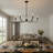 6 - Light 26"W Candle Style Classic/traditional Black Dimmable Chandelier for Kitchen Isanland.-237649993