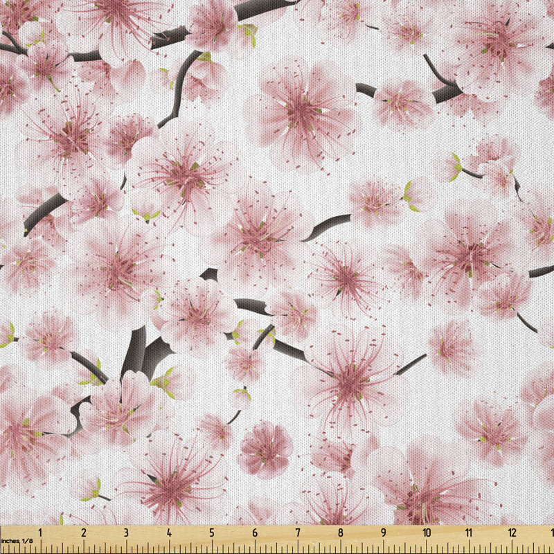 Daviney Sakura Tree with Buds and Multiplexed Stamens Multi-Purpose Fabric