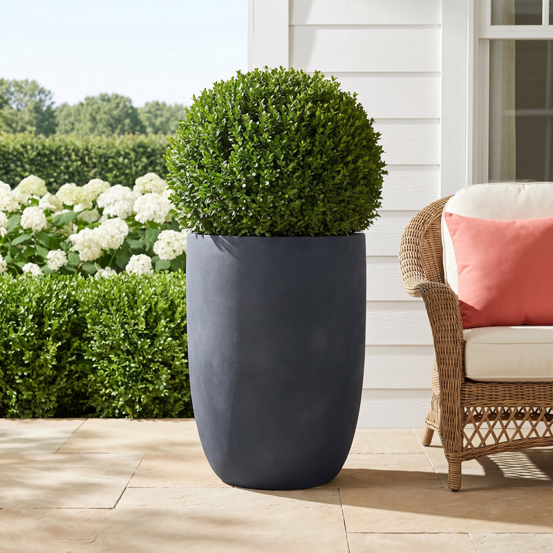 Renegade Handmade Pot Planter, 18.5" H x 15.75" W X 15.75" D, Charcoal Lite