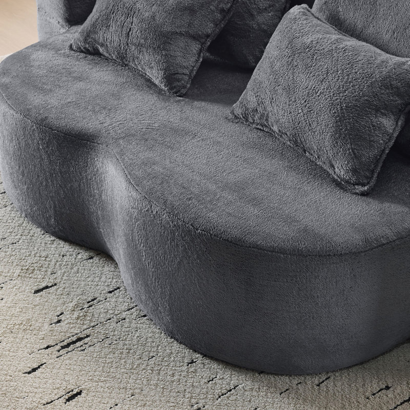 Canapé-lit pliable, canapé-lit en chenille avec mousse haute densité, canapé-lit convertible pour utilisation au sol et rangement facile