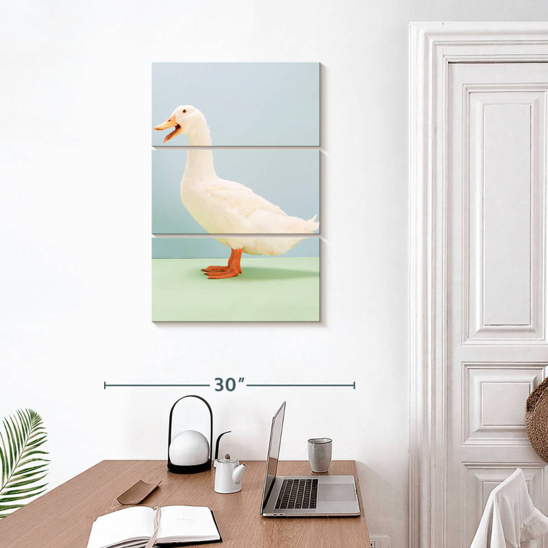 Brampt Quacking White Duck, 32" H x 20" W