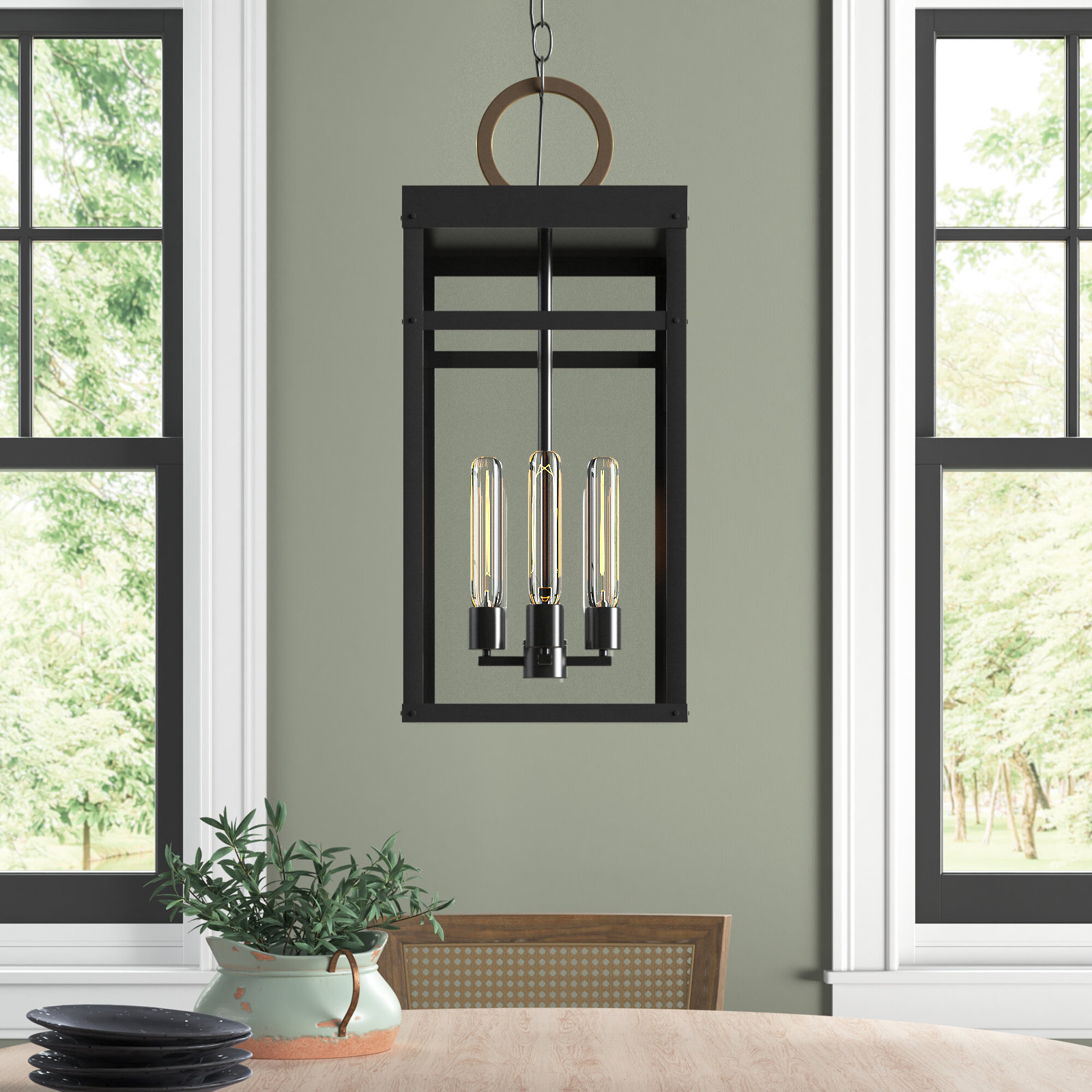 Alcy 4 Light Glass Dimmable Pendant