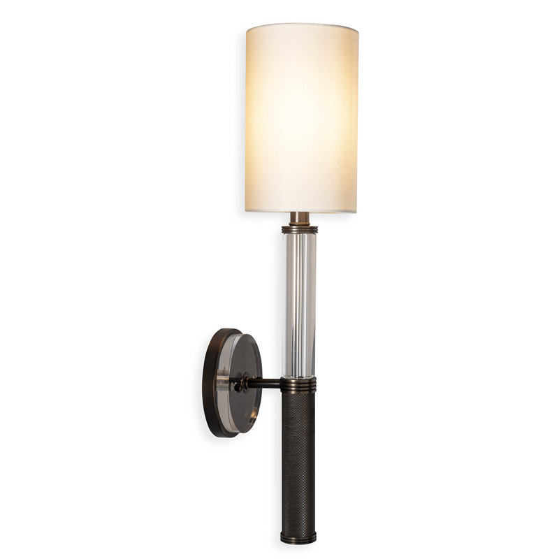 Reynolds Crystal Sconce, Bronze