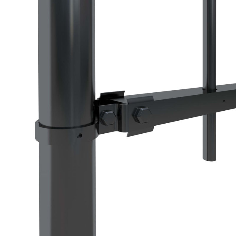 Celinda Black Metal Fence Panels Included, 60cm H x 510cm W x 0.5cm D