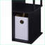 Bureau, bureau d'ordinateur noir moderne avec plateau pour clavier et amp; Étagères ouvertes | Noir | Bois et métal-1362126179