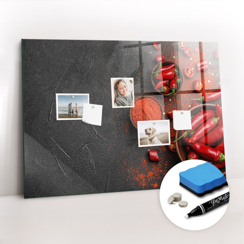 Magnetic Glass Photo Memo Board