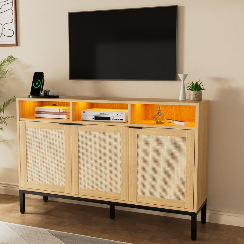 Crédence de rangement mobile l 55 po Atiksh