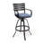 Patio Swivel Aluminum Bar Stools With Sunbrella Cushion-1758111660