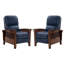 Fauteuil inclinable manuel en cuir véritable-132947629