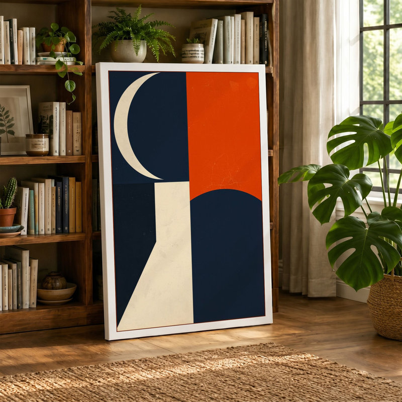 Modernism Geometric - Wrapped Canvas, 30x20 - 76.2 x 50.8 cm, Sage Border