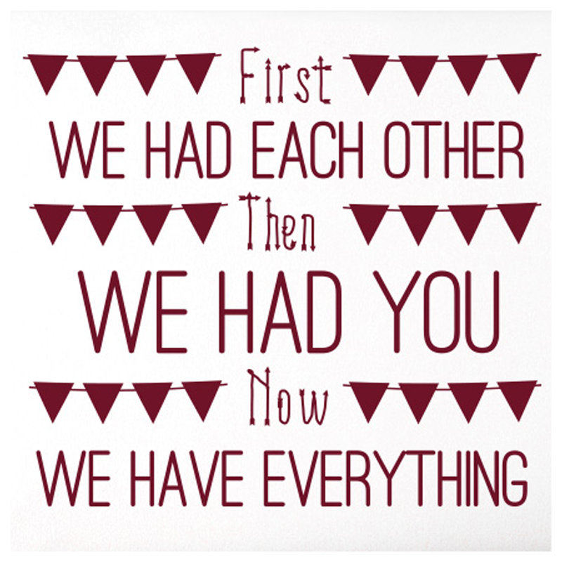 Non-Wall Damaging Wall Decal, Large, Burgundy