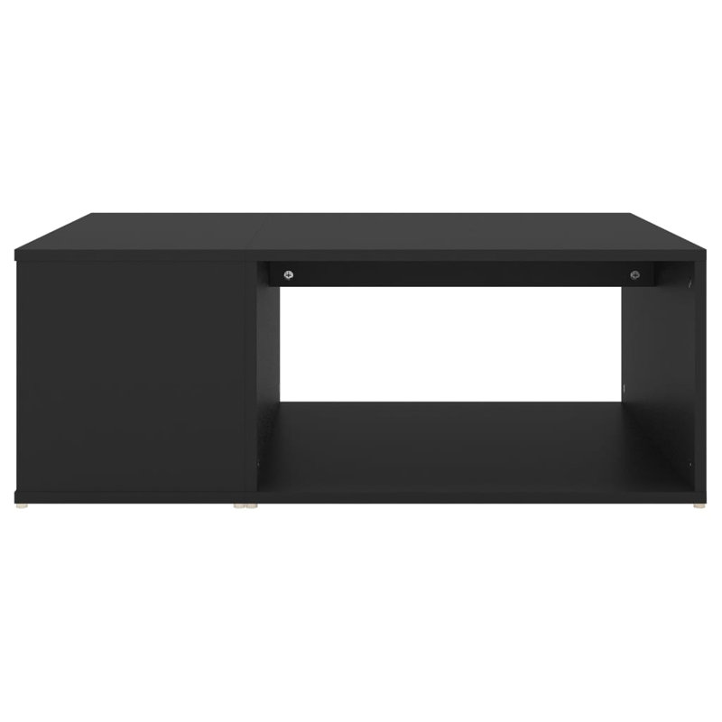 Godewyn Floor Shelf Coffee Table with Storage, Black