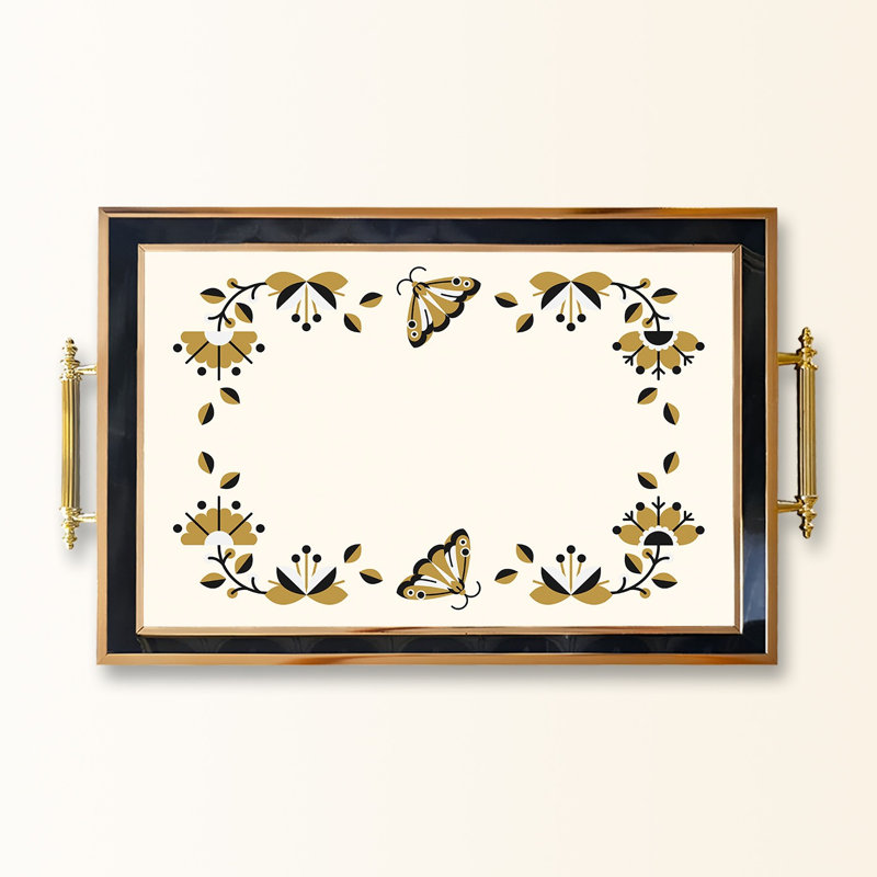 Elegant Glass Tray, 19.7 x 11.4 x 1.4 inches | 100% Durable Glass Construction | Easy to Clean with Damp Cloth | Ideal for Serving, Decorative Display, and Organizing | Stylish Addition to Home Décor