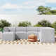 Praia 124" Sunbrella Modular Outdoor L Sectional with Ottoman