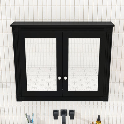 Armoire à pharmacie murale à miroir avec tablettes réglables