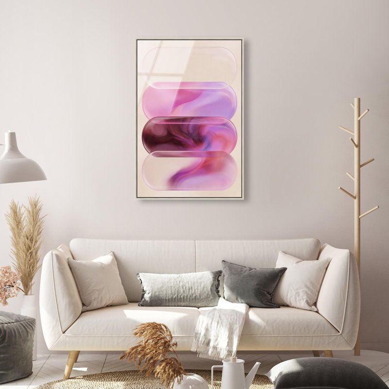 Clear Rose Print by Oliver Gal, 46"H x 31"W, Silver Floater Frame