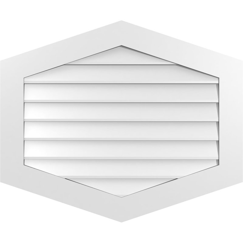 Ventilé vertical à pignon vertical 4/12 po, H 30 po x l 36 po x P 1 po