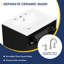 Meuble-lavabo moderne 24 po avec lavabo en céramique et rangement à fermeture en douceur-134457519