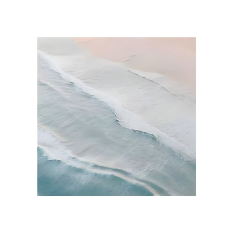 Art mural en toile plage sans cadre 16 po x 16 po