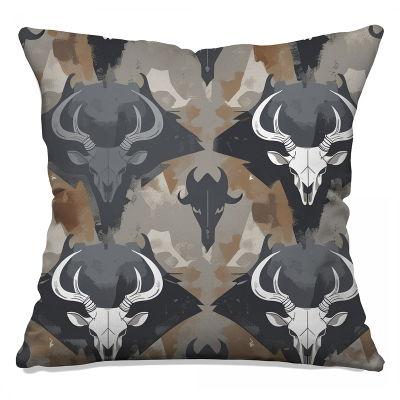 Coussins Horned, 26 x 26 inches