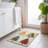 Machine Washable Indoor/Outdoor Christmas Tree Xhevrie Ivory Rug-274133480