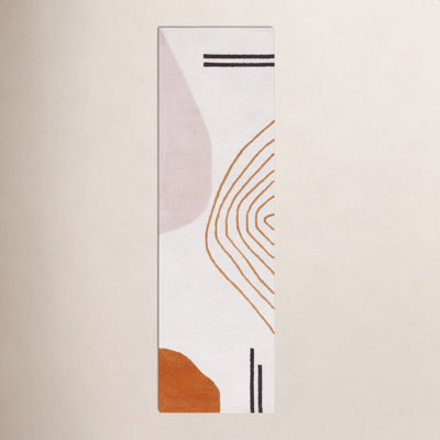Felipe Ivory Rust Hand-Woven Abstract Wool Rug