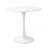 Modern Round Tulip Dining Table, 24 Inch Mid Century Coffee Table with MDF Top & Steel Base, Oval Kitchen Table for Living Room