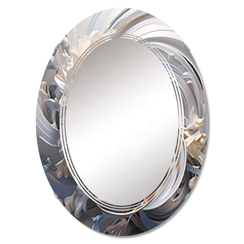 Ravensara - Miroir mural moderne ovale, 30 po x 20 po