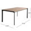 Table de salle à manger en bois gris Profondeur x 36,2 po, largeur 29,02 po, table à 6 chaises avec cadre gris, cadre P l H, mélange