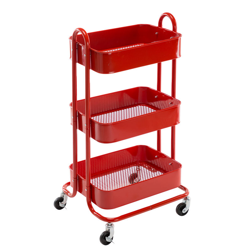 31'' H x 18'' W Utility Cart with Wheels, Red