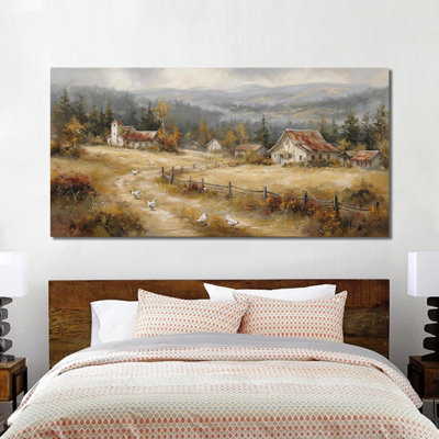 Art mural d'automne, décoration murale photos d'automne, art mural sur toile d'automne, art mural d'automne, art mural nature, peintures murales d'automne pour le salon, chambre à coucher, toile prête à être accrochée, 30 po x 60 po