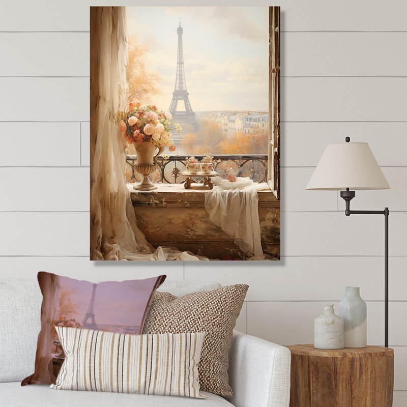 «Paris Spring Spring Elegance I - City Paris, art mural», Toile tendue, H 40 po x l 30 po x P 1,5 po