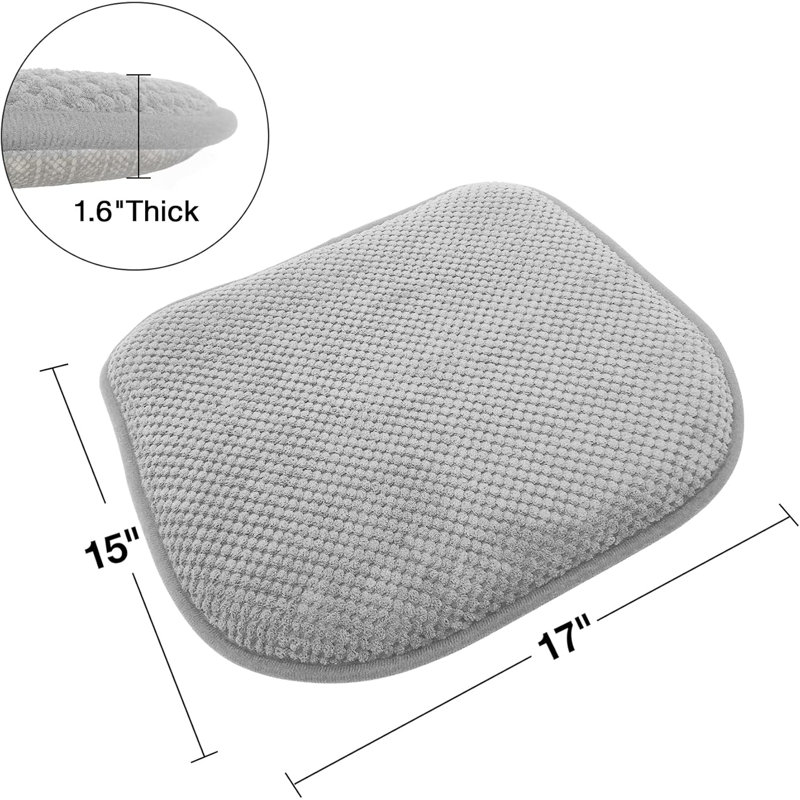 Coussins de chaise de cuisine en mousse argentée et gris