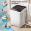Machine à laver portable compacte de 3,0 pi³ avec pompe de drainage, 10 programmes de lavage et 8 niveaux d'eau pour la maison, appartement, véhicule récréatif, gris