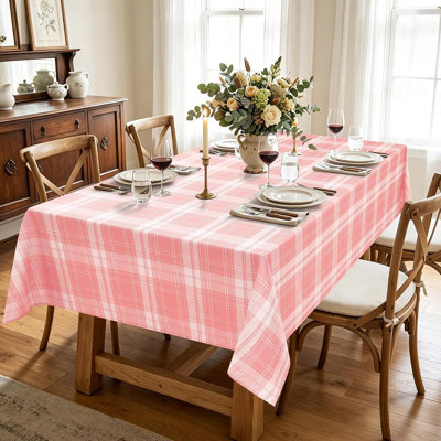 Nappe à carreaux imperméable (1 pièce), résistante aux plis et aux taches, motif tartan, antiéclaboussures, facile d'entretien, idéale pour les fêtes, les soupers, la cuisine, les pique-niques et les anniversaires.
