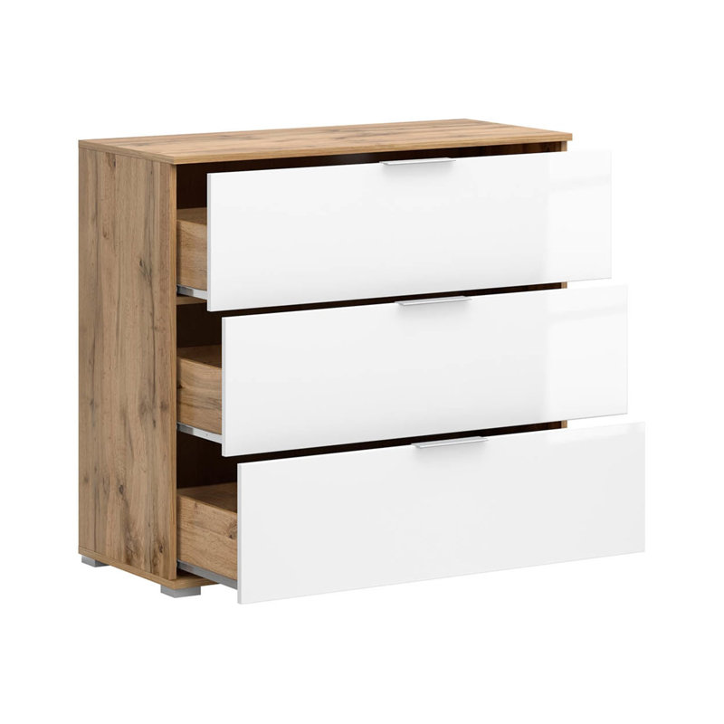 95 cm W Display Cabinet China Cabinet, White Gloss