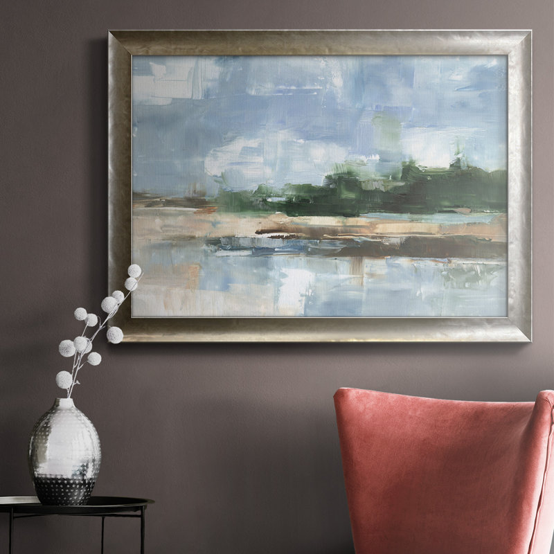 Tropical Shore I - Peinture sur toile encadrée, L 20 po x H 16 po