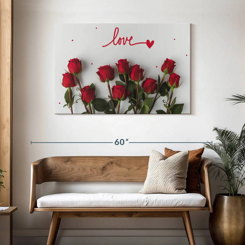 Harnek Love Red Roses, H 30 po x l 45 po