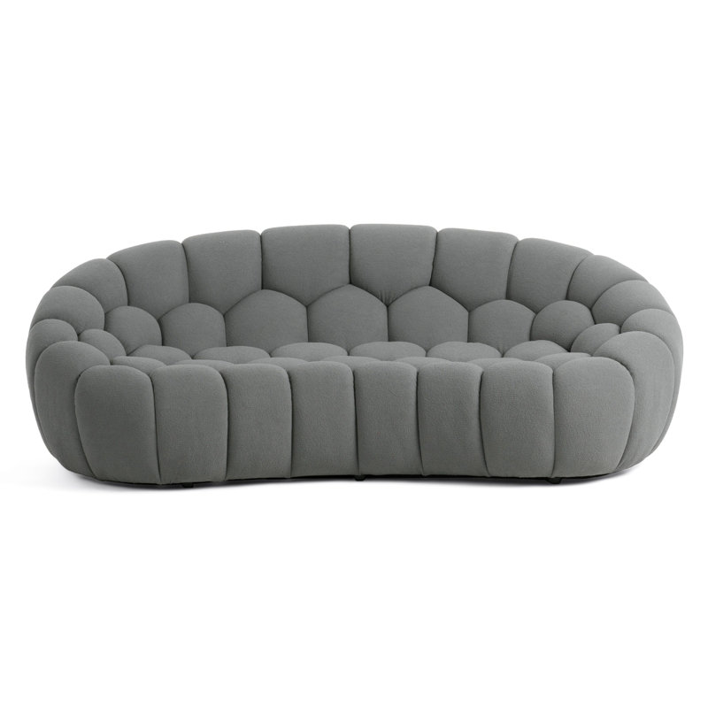 Causeuse moderne Blodget, 28.7" H x 86.6" W x 45.3" D, Gris clair