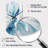Blue and Grey Ethereal Elixir V - Abstract Cylinder Metal Wall Clock, Blue Asymmetrical Wall Clock Print-105565259
