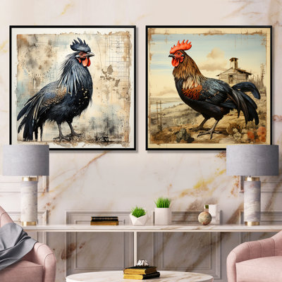Ensemble de salon rétro coq majestueux I - coq rétro