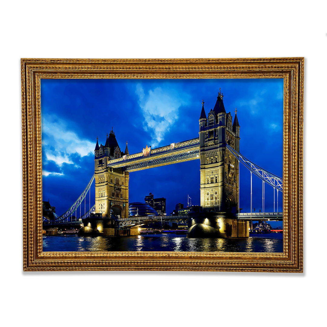 London Bridge Blauer Abendhimmel - Einzelner Bilderrahmen Kunstdrucke