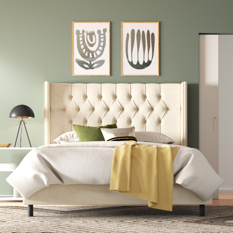 Breckin Upholstered Bed, Twin, Bella Light Grey Performance Velvet