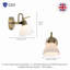 Wellingborough Contemporary and Chic Wall Spot Light with Switch and Glass Shade-860804736