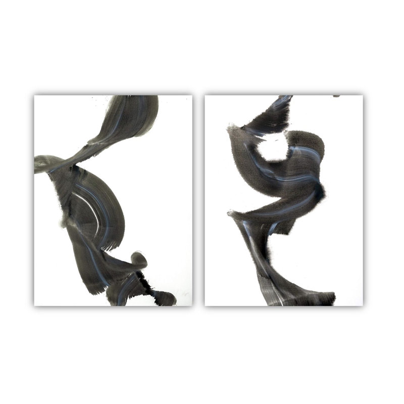 Gray Current Set Print by John Beard, 40" H x 60" W x 1.5" D