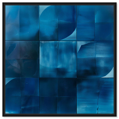 Indigo Glints Canvas Blue Abstract Art by Art Remedy